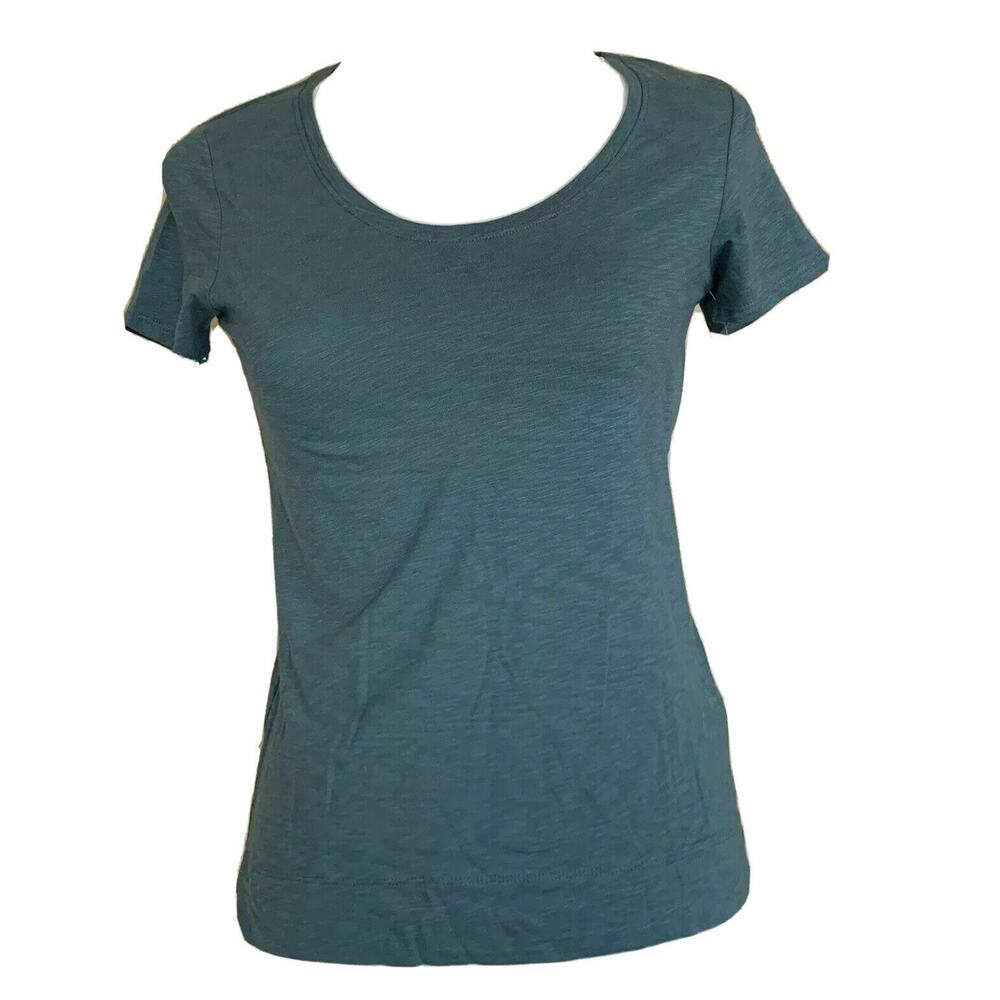St. Tropez women West blue green T Shirt short sleeve Top Sz XS